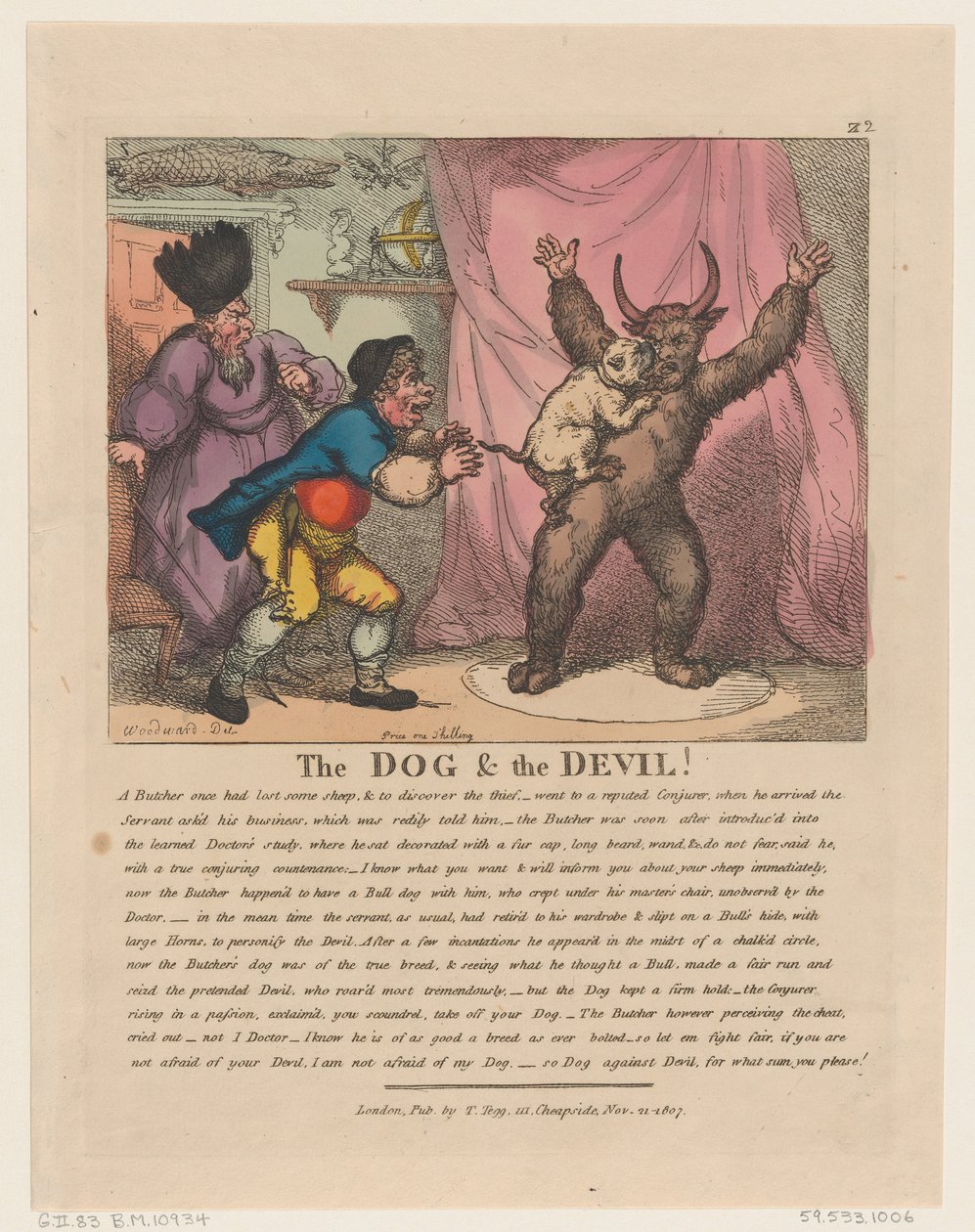 Hunden & Djævelen, 21. november 1807., 21. november 1807. af Thomas Rowlandson