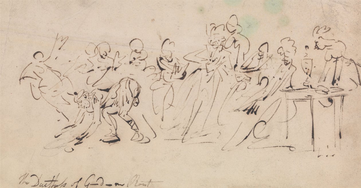 Hertuginden af Gordons nederlag af Thomas Rowlandson