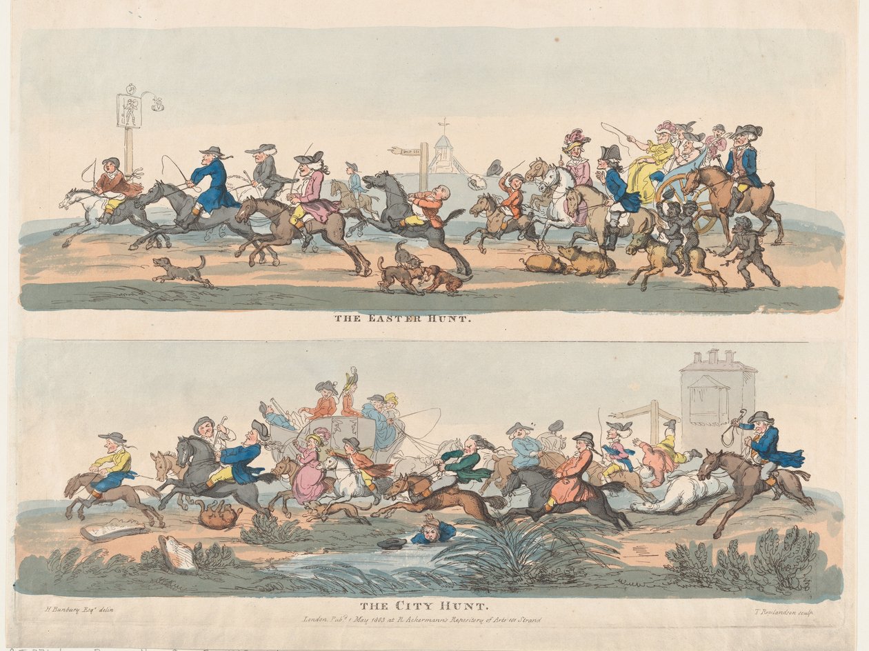 Påskejagten og Byjagten, 1. maj 1803., 1. maj 1803. af Thomas Rowlandson