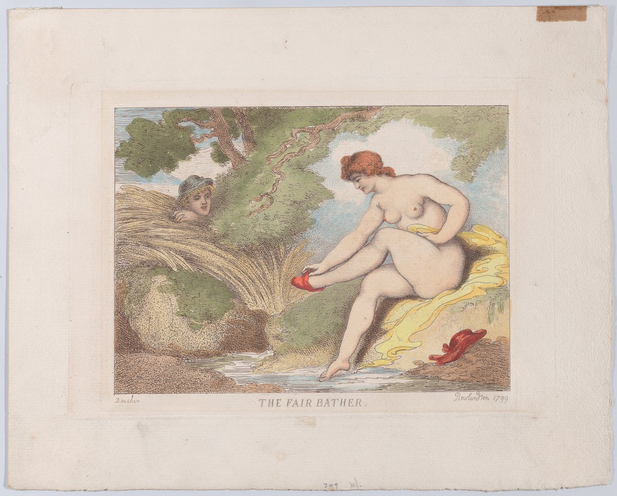 Den skønne bader, 1799., 1799. af Thomas Rowlandson
