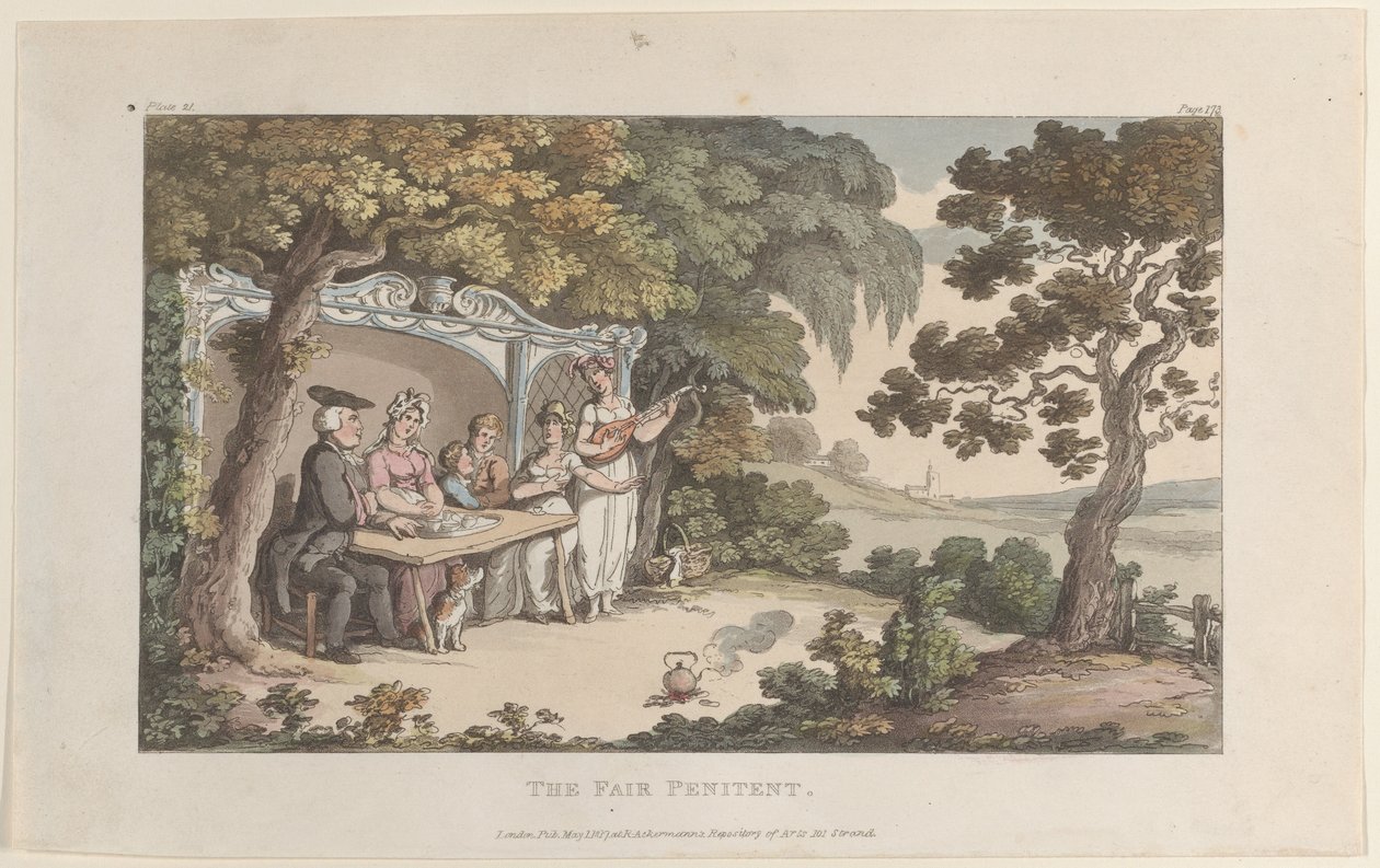 The Fair Penitent, fra The Vicar of Wakefield, 1. maj 1817., 1. maj 1817. af Thomas Rowlandson