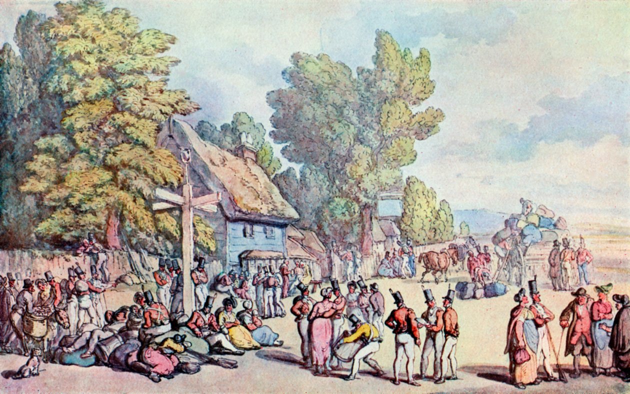 The Falmouth Road, slutningen af det 18.-begyndelsen af det 19. århundrede, 1929 af Thomas Rowlandson