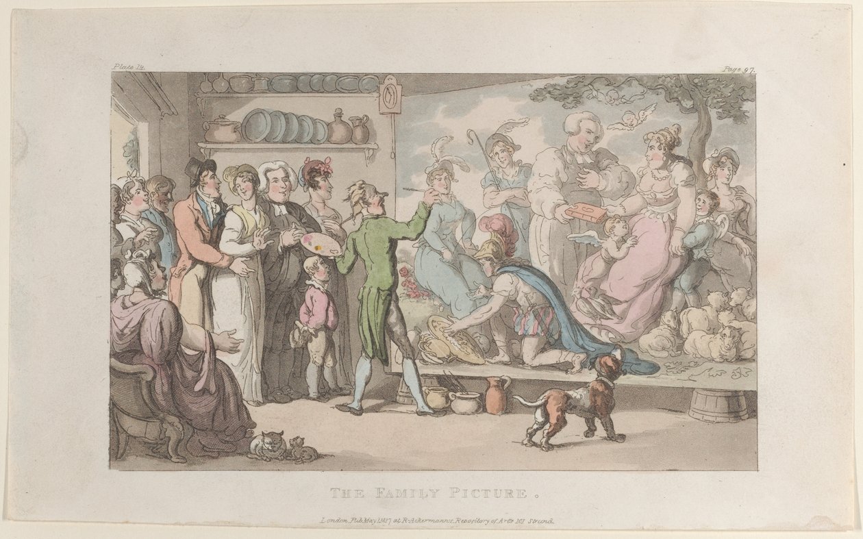 Familiebilledet, fra The Vicar of Wakefield, 1. maj 1817., 1. maj 1817. af Thomas Rowlandson