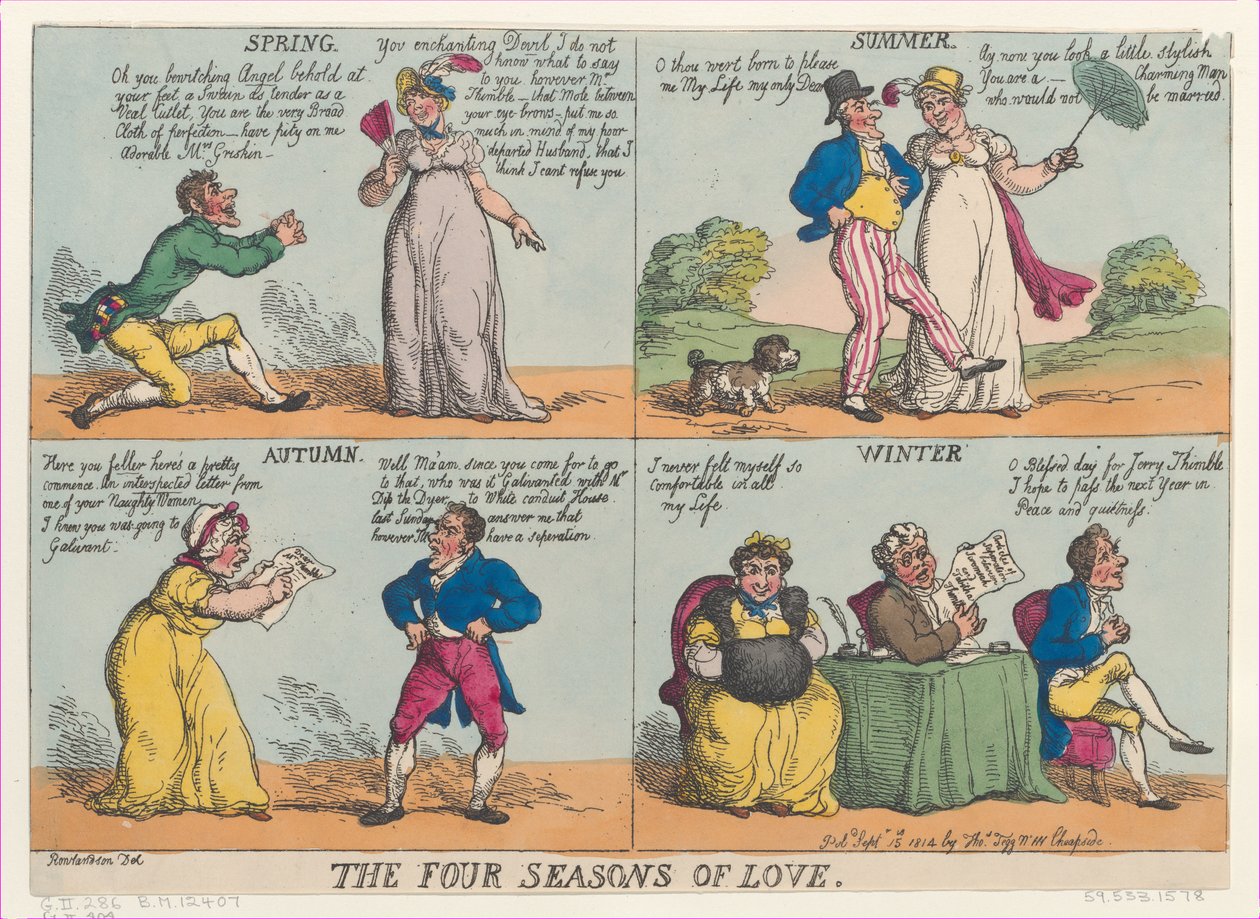 De fire årstider af kærlighed, 15. september 1814., 15. september 1814. af Thomas Rowlandson