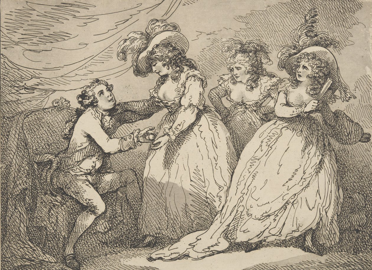 Det gyldne æble eller det moderne Paris, 2. marts 1785., 2. marts 1785. af Thomas Rowlandson