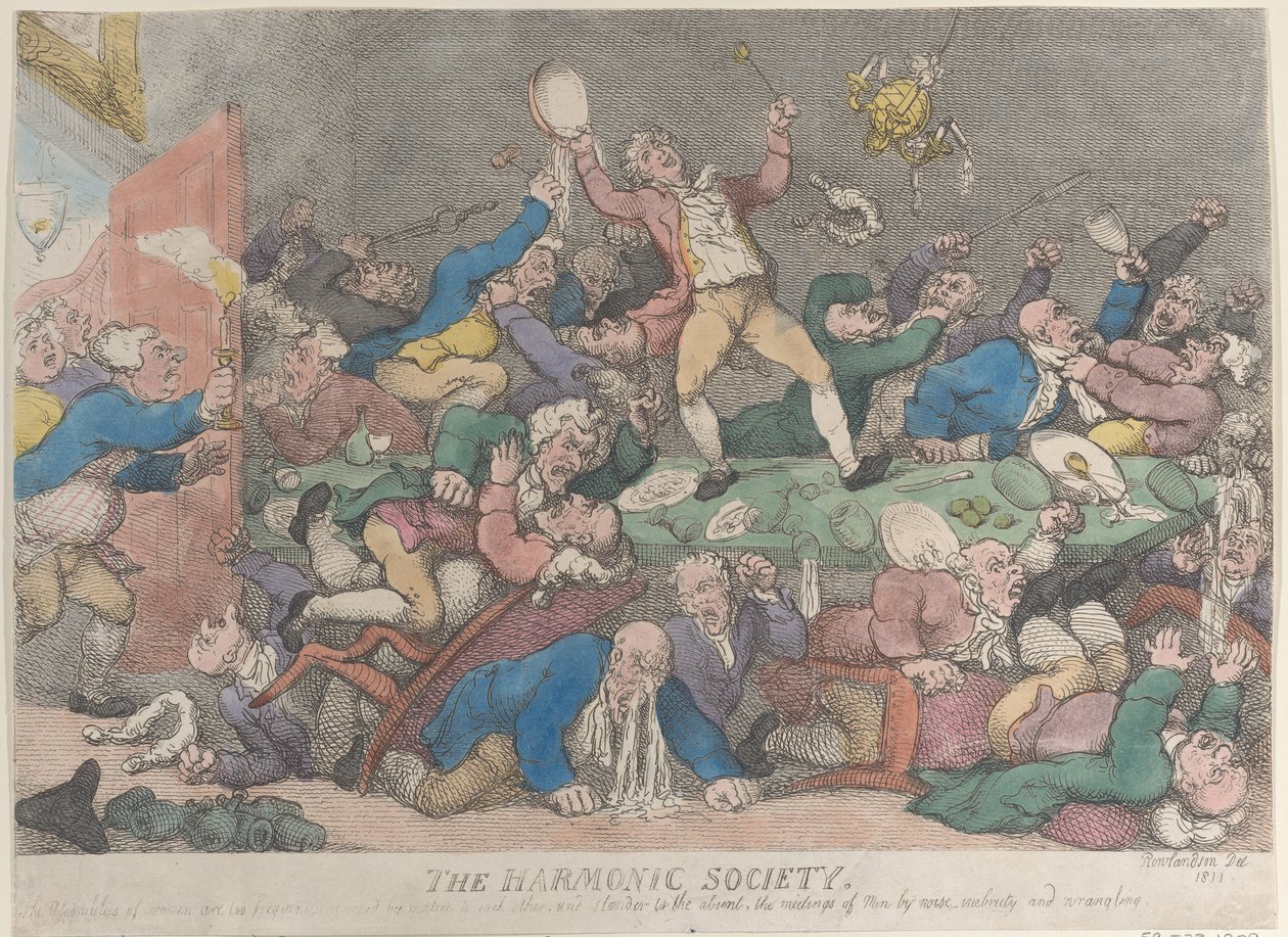 The Harmonic Society, [1810], genudgivet 1811., [1810], genudgivet 1811. af Thomas Rowlandson