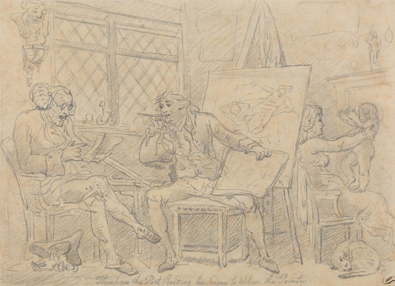 Historikeren, der inspirerer den unge malers fantasi af Thomas Rowlandson