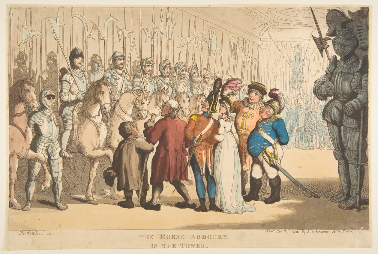 Hestevåbenhuset i tårnet, 1. januar 1800. af Thomas Rowlandson