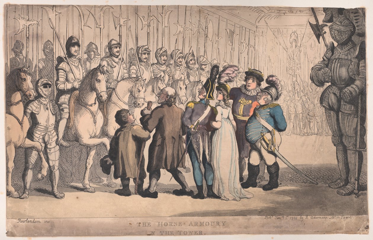 Hestevåbenhuset i tårnet, 1. januar 1800., 1. januar 1800. af Thomas Rowlandson