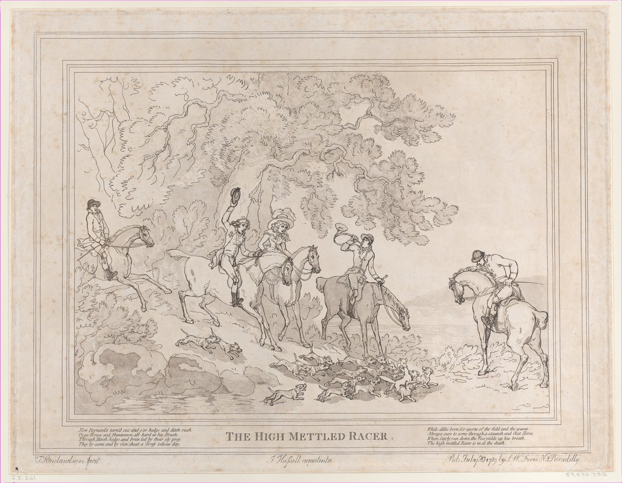 Jægeren fra The Life of a Racehorse eller The High-Mettled Racer, 20. juli 1789., 20. juli 1789 af Thomas Rowlandson