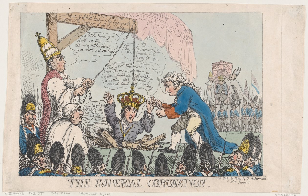 Den kejserlige kroning, 31. juli 1804., 31. juli 1804. af Thomas Rowlandson