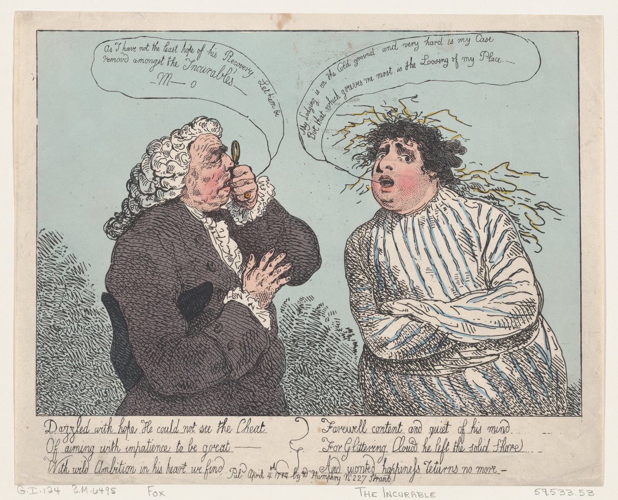 De uhelbredelige, 4. april 1784., 4. april 1784. af Thomas Rowlandson
