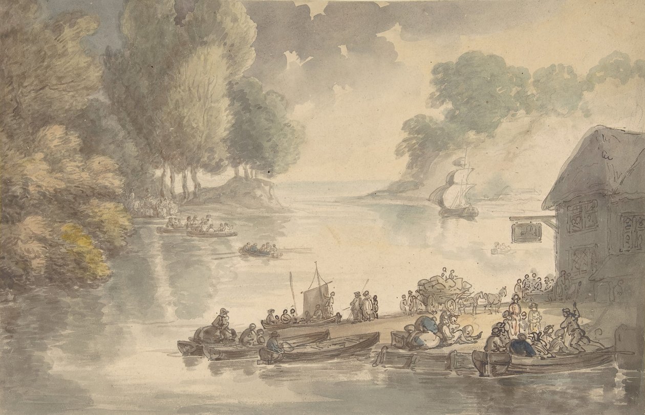 Kroen ved Ford, 1775-1827. af Thomas Rowlandson