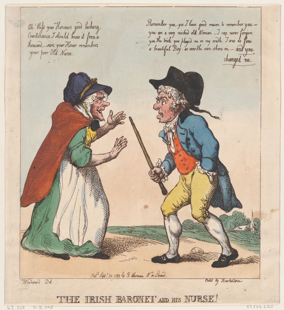Den irske baronet og hans sygeplejerske, 20. september 1799., 20. september 1799. af Thomas Rowlandson
