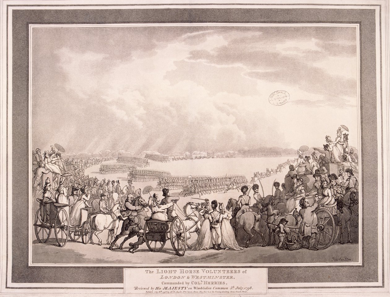 The Light Horse Volunteers of London & Westminster, 1798. af Thomas Rowlandson