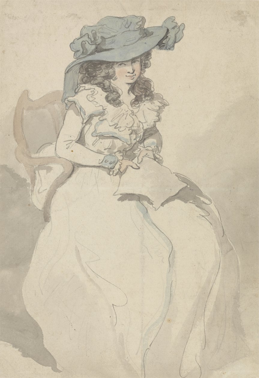 Kærlighedsbrevet, ca. 1790 (pen & blæk og akvarel på papir) af Thomas Rowlandson