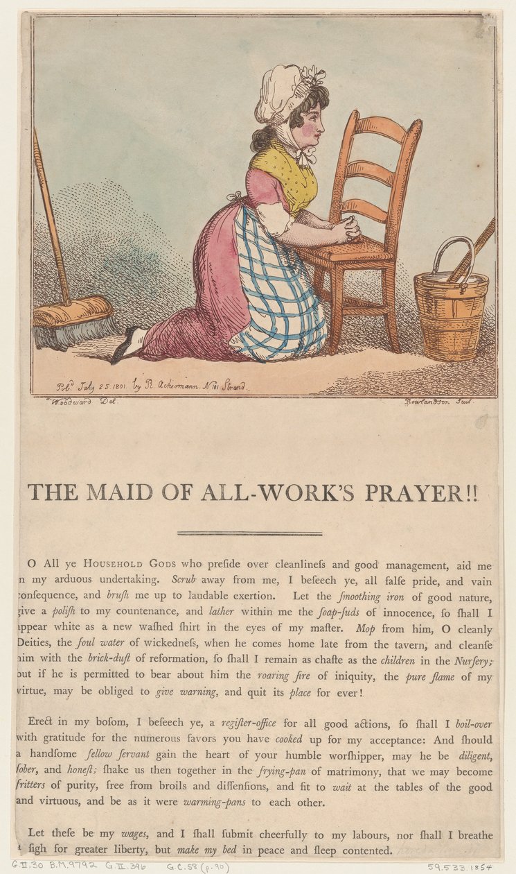 Tjenestepigen af alt Arbejdes Bøn!!, 25. juli 1801., 25. juli 1801. af Thomas Rowlandson