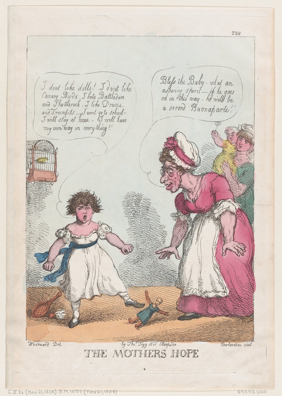 Moderens håb, 21. maj 1808., 21. maj 1808. af Thomas Rowlandson