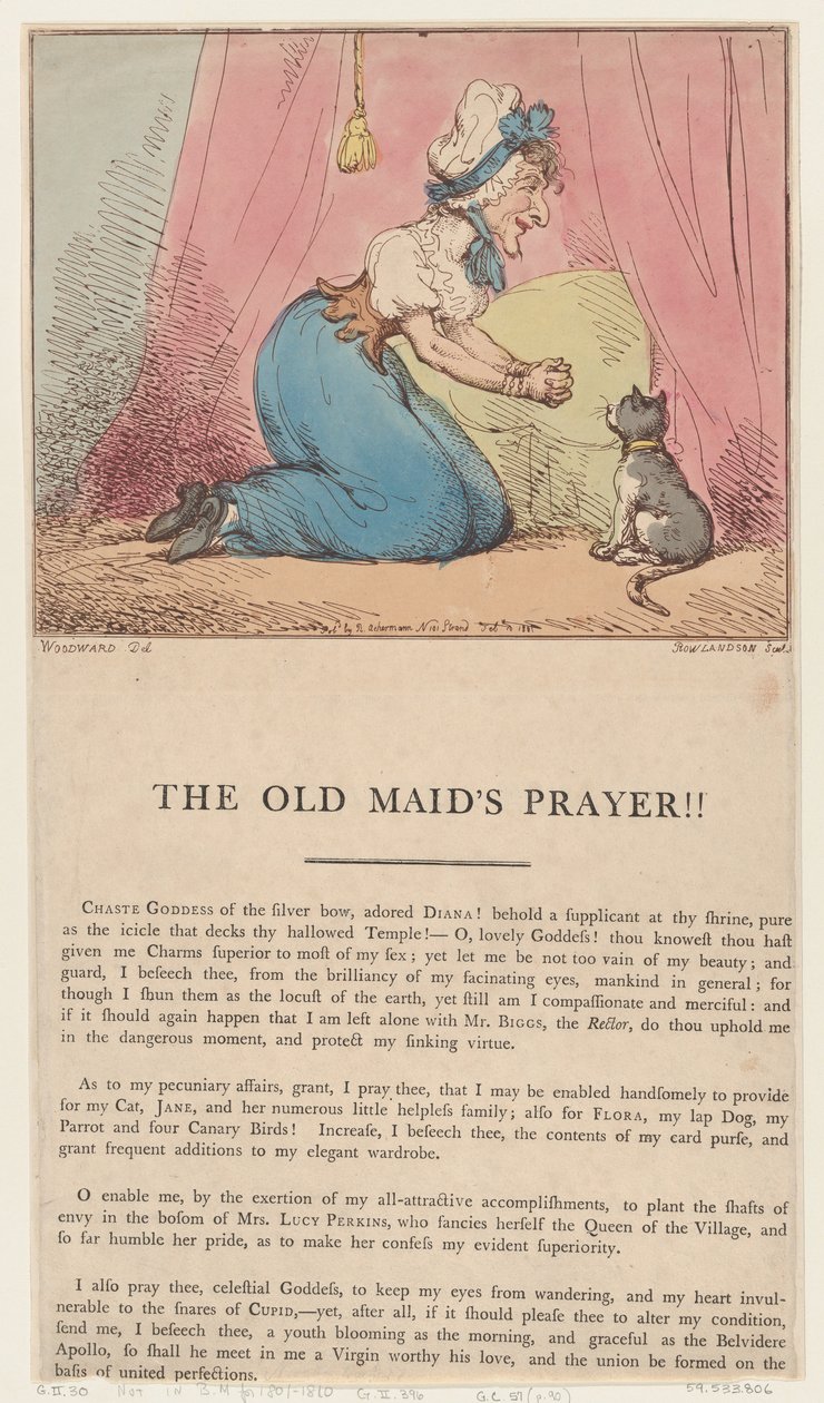 Den gamle piges bøn!!, 10. februar 1801., 10. februar 1801. af Thomas Rowlandson