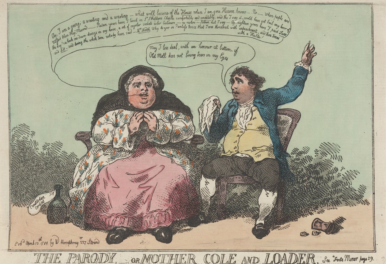 Parodien – eller Mor Cole og Lederen af Thomas Rowlandson