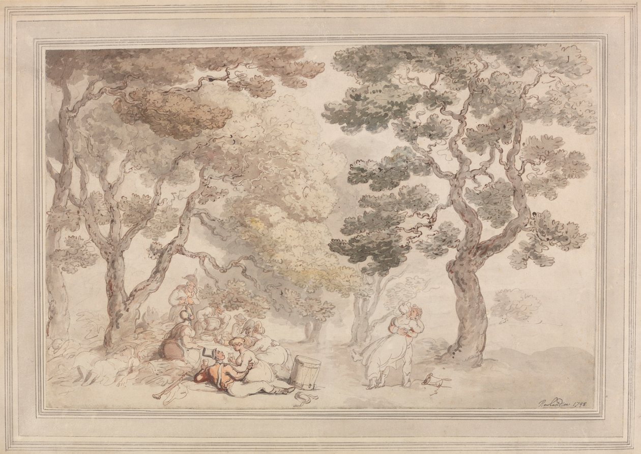 Picnic af Thomas Rowlandson