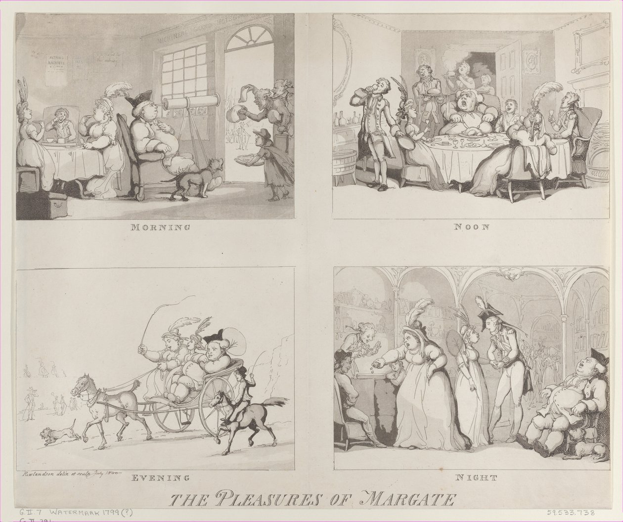 The Pleasures of Margate, 25. juli 1800., 25. juli 1800. af Thomas Rowlandson