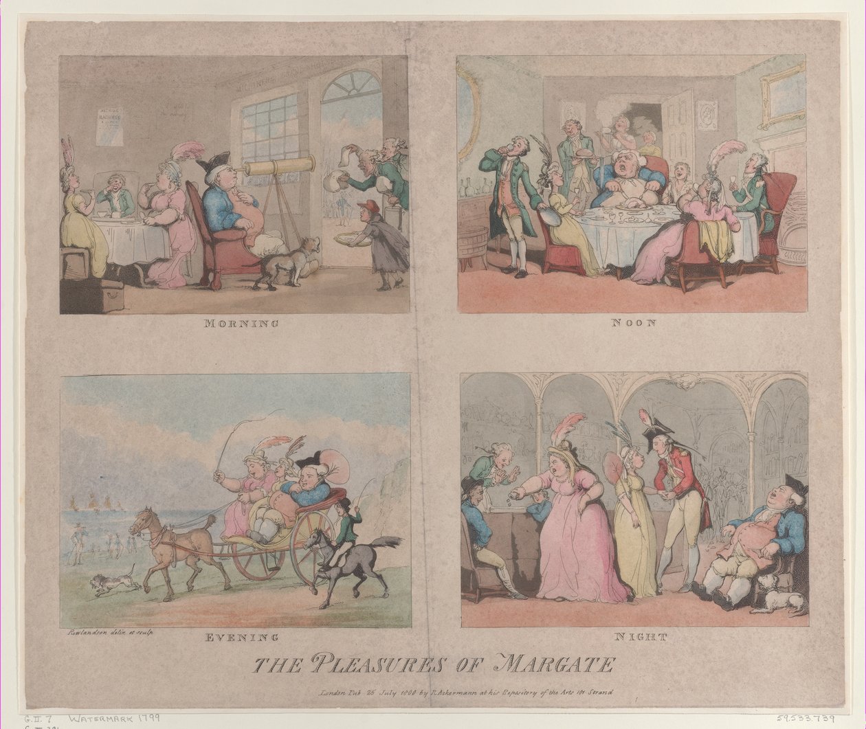 The Pleasures of Margate, 25. juli 1800., 25. juli 1800. af Thomas Rowlandson