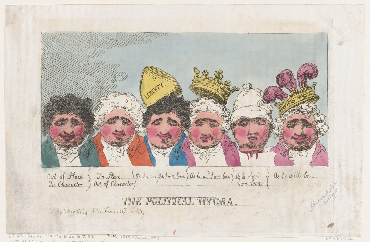 Den politiske Hydra, 16. april 1806., 16. april 1806. af Thomas Rowlandson