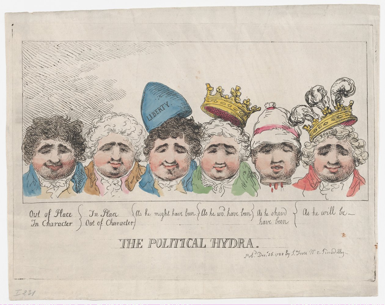 Den politiske Hydra, 26. december 1788., 26. december 1788. af Thomas Rowlandson