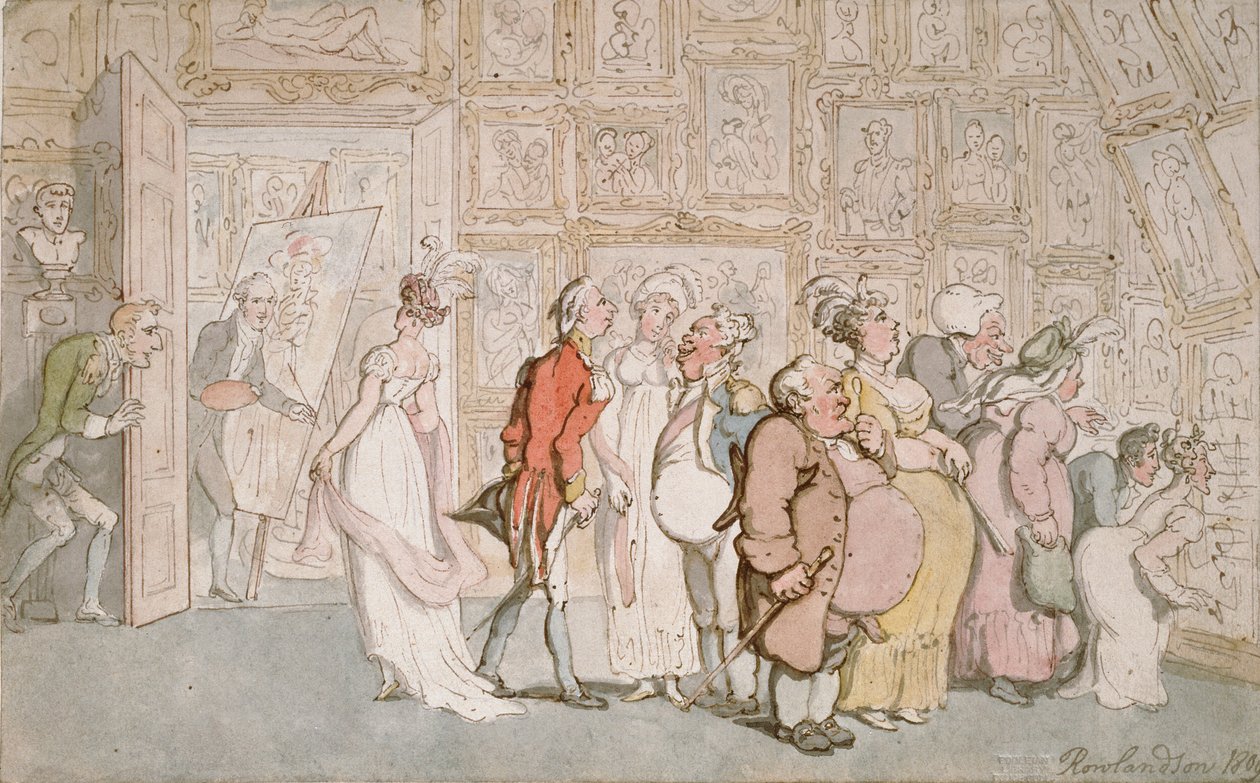 Portrætmalerens forværelse, 1809 af Thomas Rowlandson