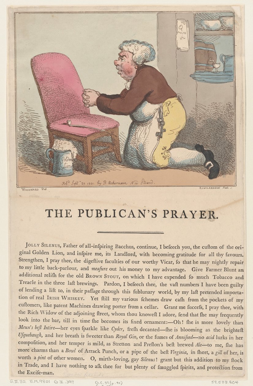 Tolderens bøn, 20. september 1801., 20. september 1801. af Thomas Rowlandson
