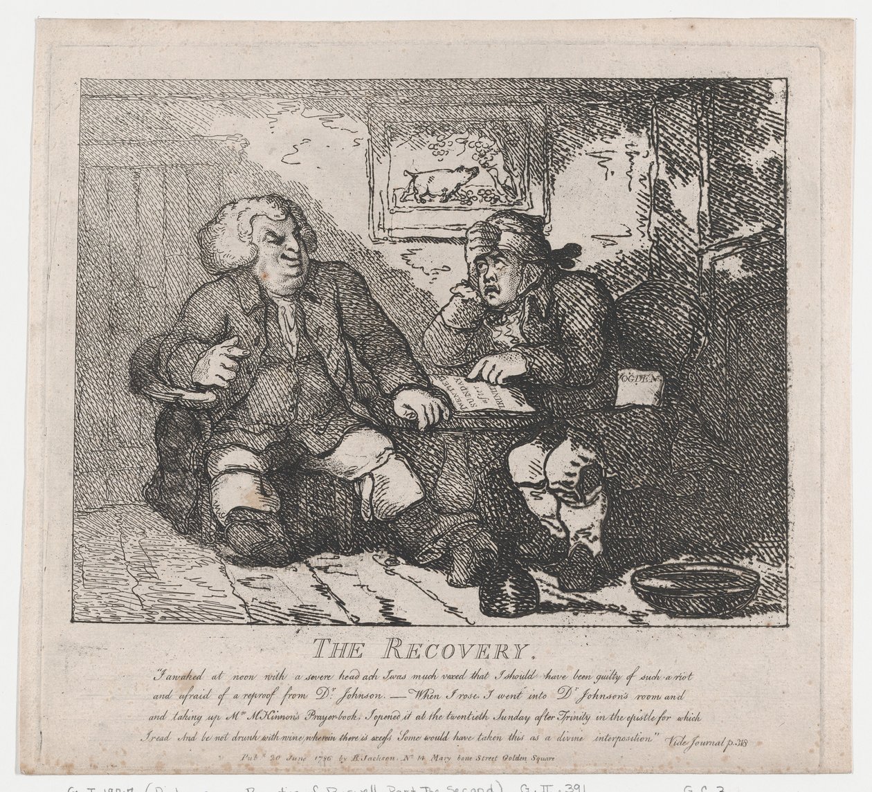 The Recovery Picturesque Beautys of Boswell, Part the Second, 20. juni 1786., 20. juni 1786. af Thomas Rowlandson