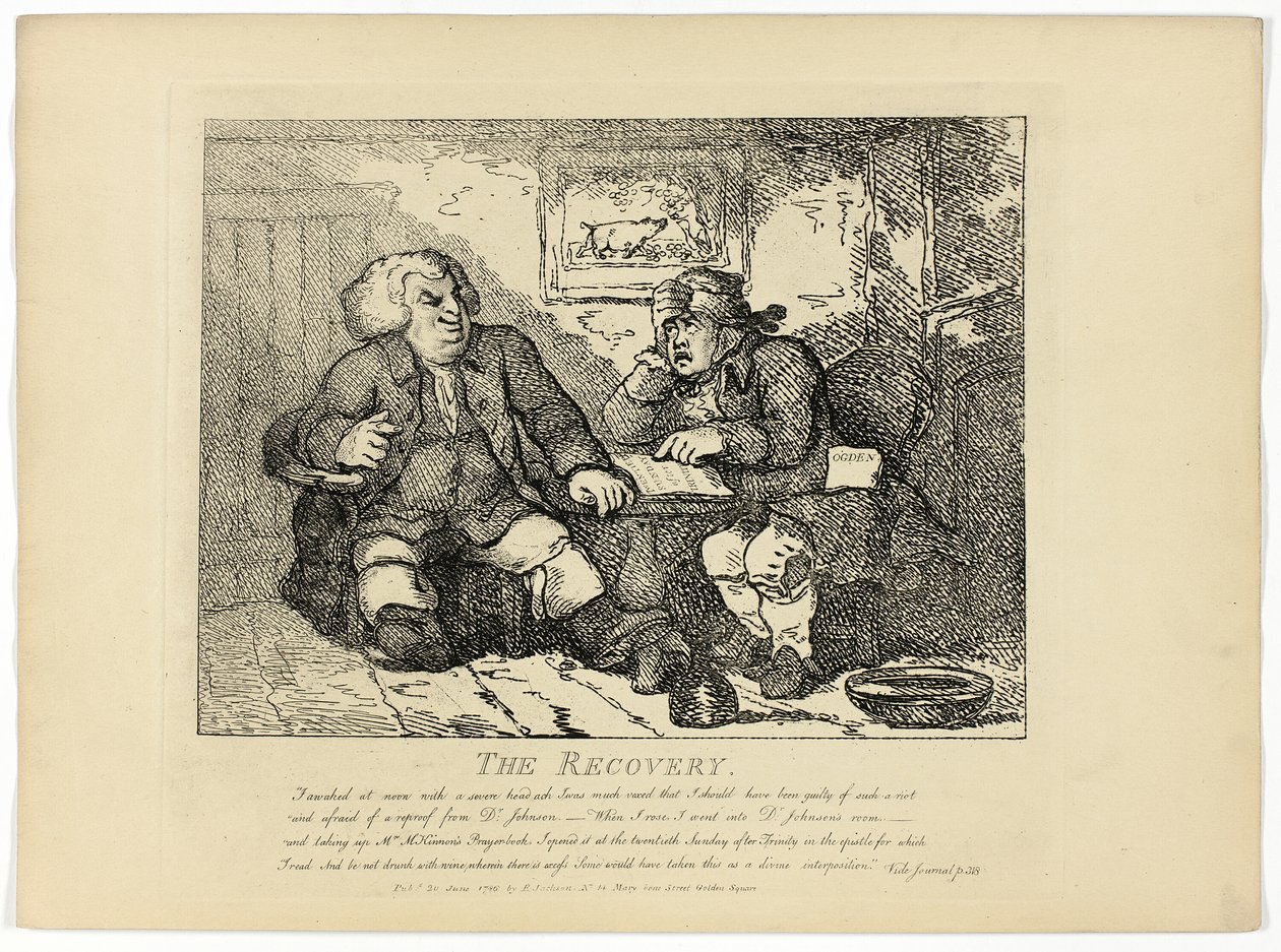 The Recovery, fra Boswells Tour of the Hebrides af Thomas Rowlandson