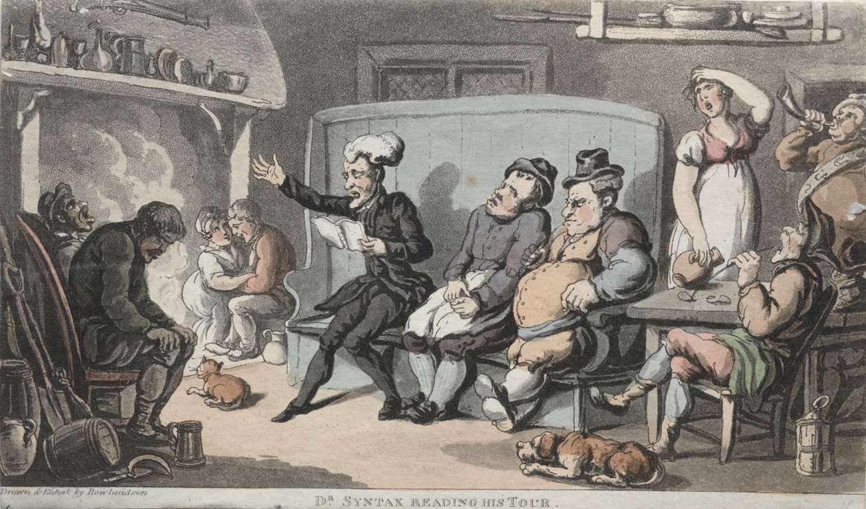 Rev. Dr. Syntax læser sin tur af Thomas Rowlandson