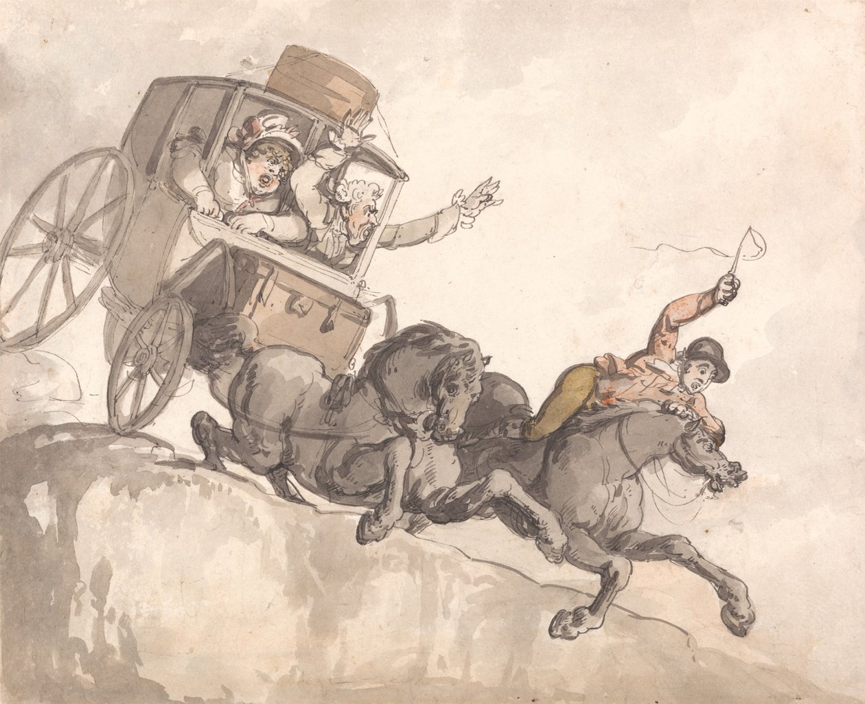 Den bortløbne træner af Thomas Rowlandson