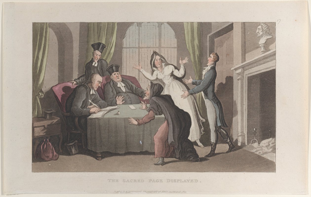 Den hellige side vist, fra Journal of Sentimental Travels in the Southern Provinces ..., 1821. af Thomas Rowlandson