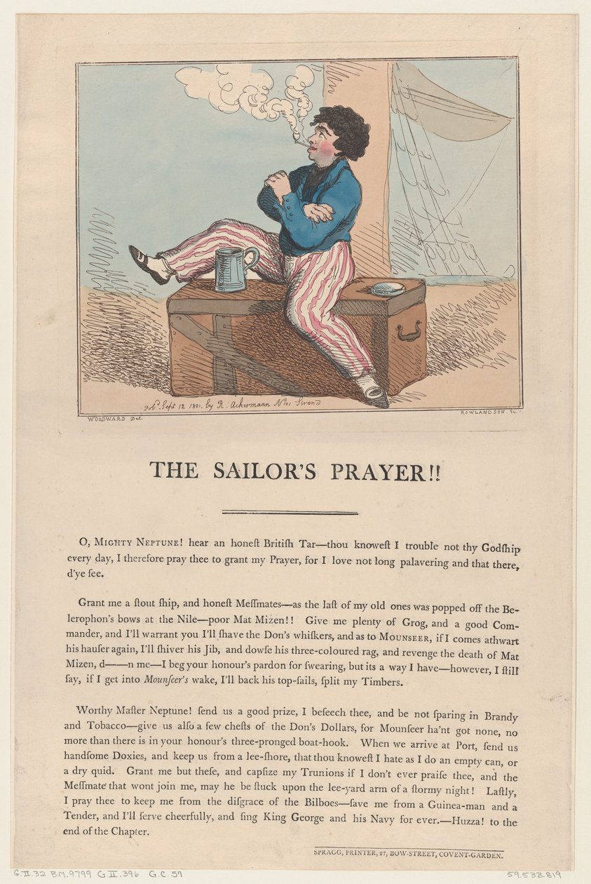 Sømandens bøn!!, 12. september 1801., 12. september 1801. af Thomas Rowlandson