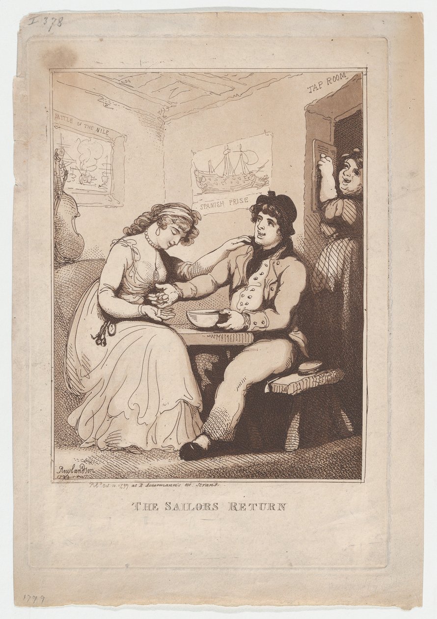 Sømandens Hjemkomst, 10. oktober 1799., 10. oktober 1799. af Thomas Rowlandson