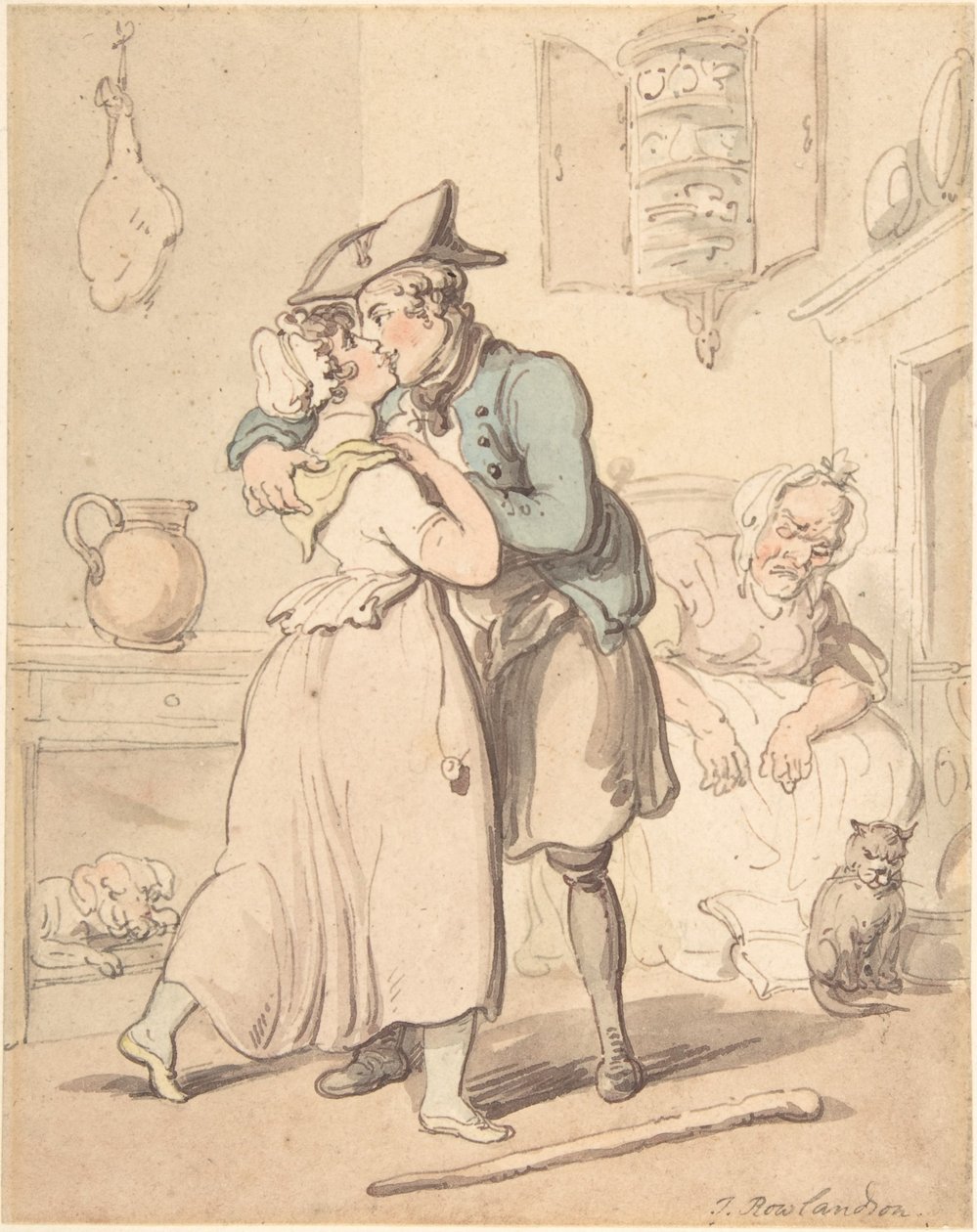 Sømandens hjemkomst fra aktiv tjeneste af Thomas Rowlandson