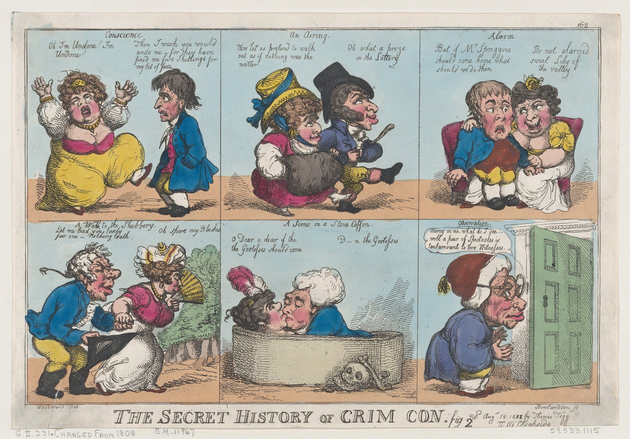 The Secret History of Crim Con, Fig. 2, 18. august 1812., 18. august 1812. af Thomas Rowlandson
