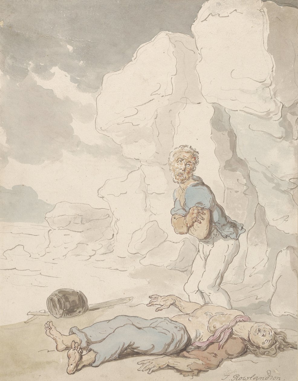 De skibbrudne sømænd af Thomas Rowlandson