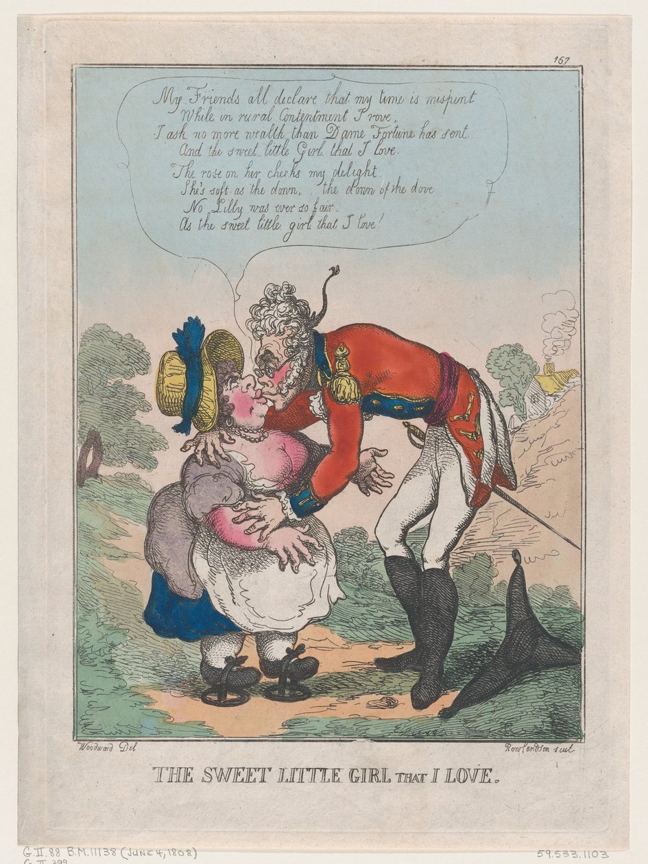 Den søde lille pige, som jeg elsker, 4. juni 1808., 4. juni 1808. af Thomas Rowlandson
