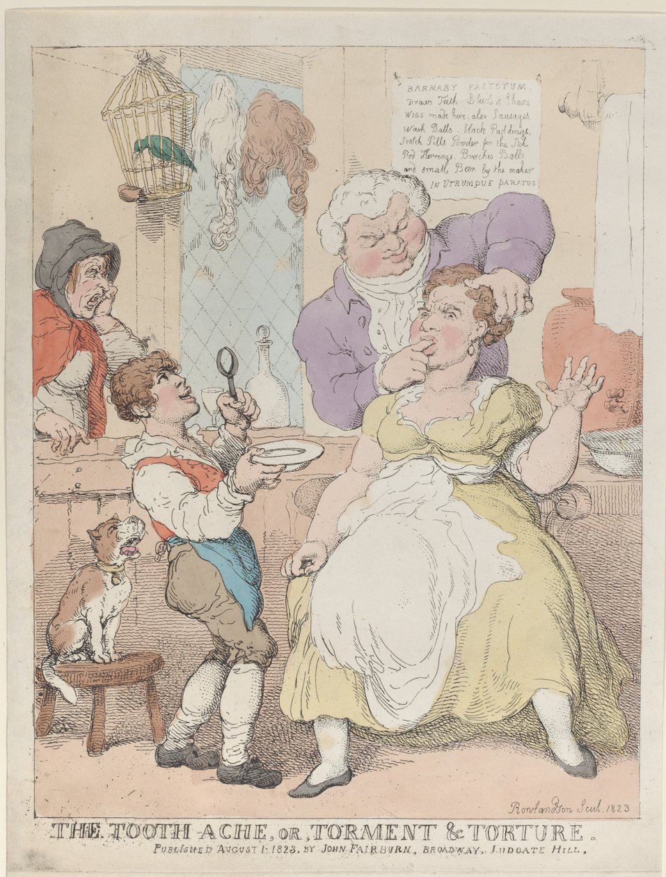 The Tooth-Ache, eller, Torment & Tortur, 1. august 1823., 1. august 1823. af Thomas Rowlandson