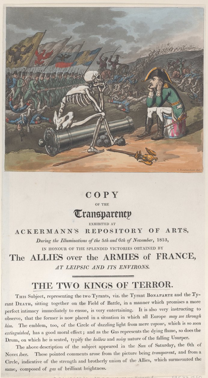 Terrorens to konger, november 1813., november 1813. af Thomas Rowlandson