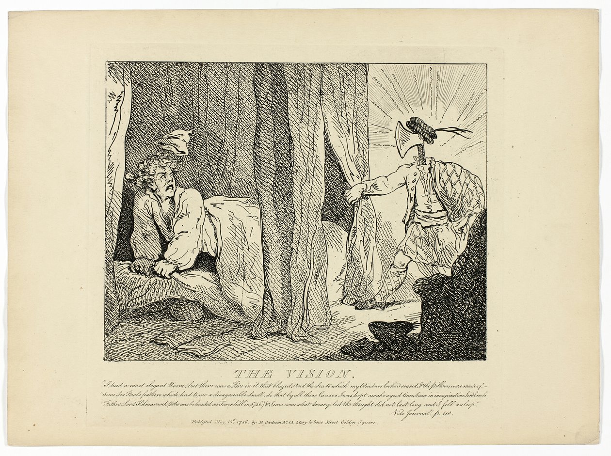 Visionen, fra Boswells Tour of the Hebrides af Thomas Rowlandson