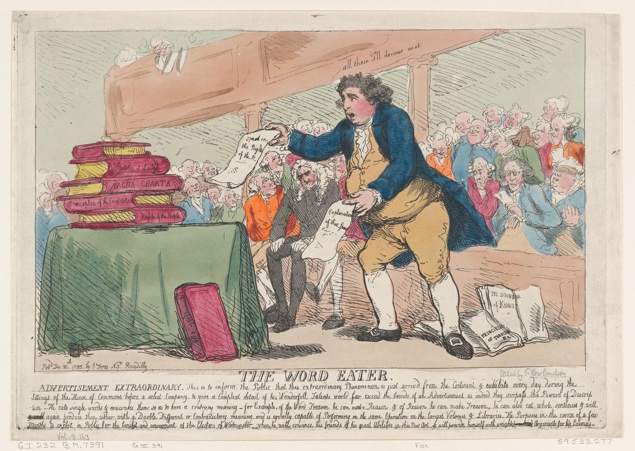 Ordspiseren, 30. december 1786., 30. december 1786. af Thomas Rowlandson