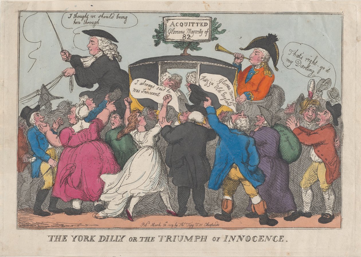 The York Dilly eller The Triumph of Innocence, 26. februar 1809., 26. februar 1809. af Thomas Rowlandson