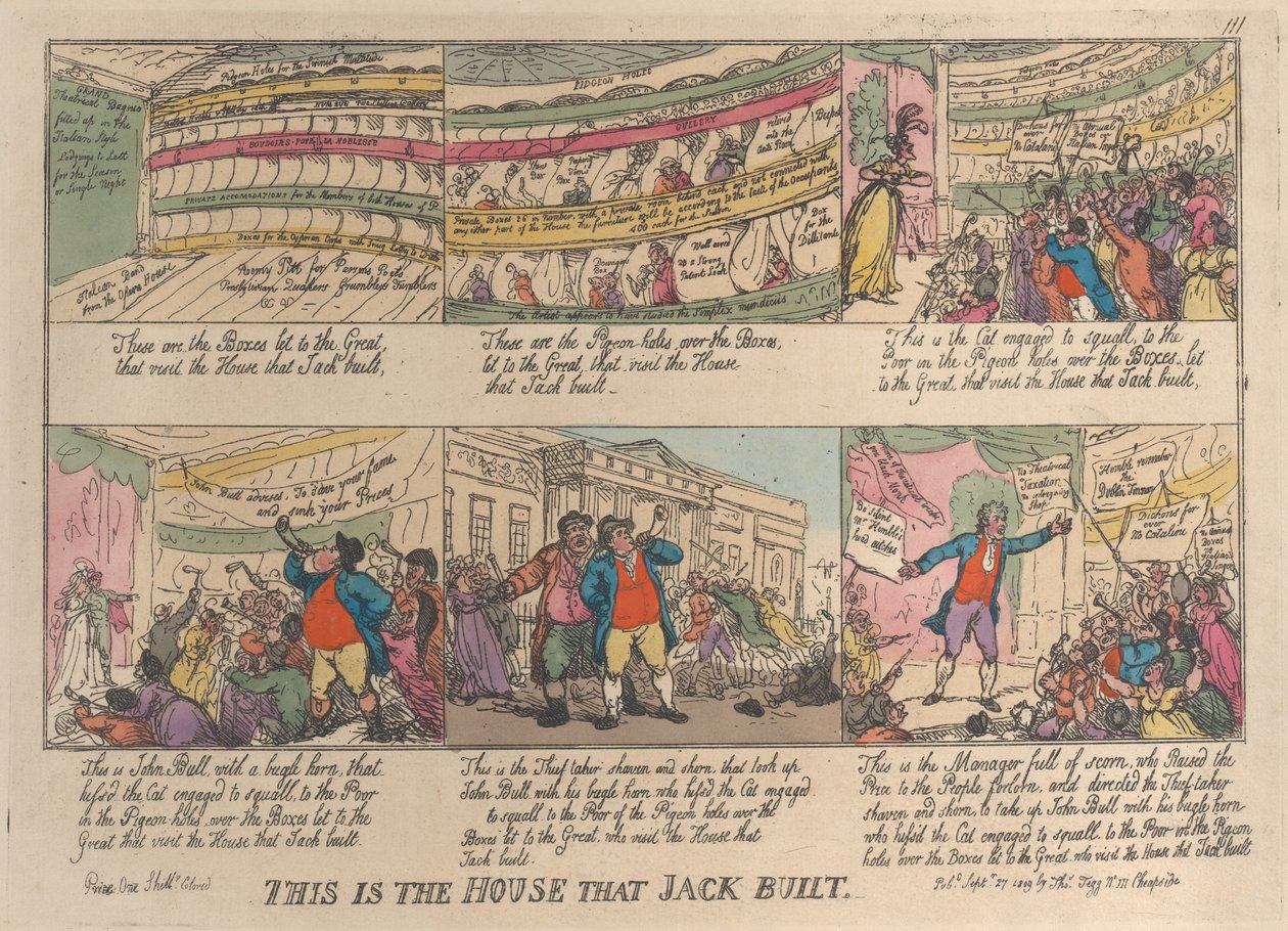 Dette er huset, som Jack byggede, 27. september 1809., 27. september 1809. af Thomas Rowlandson