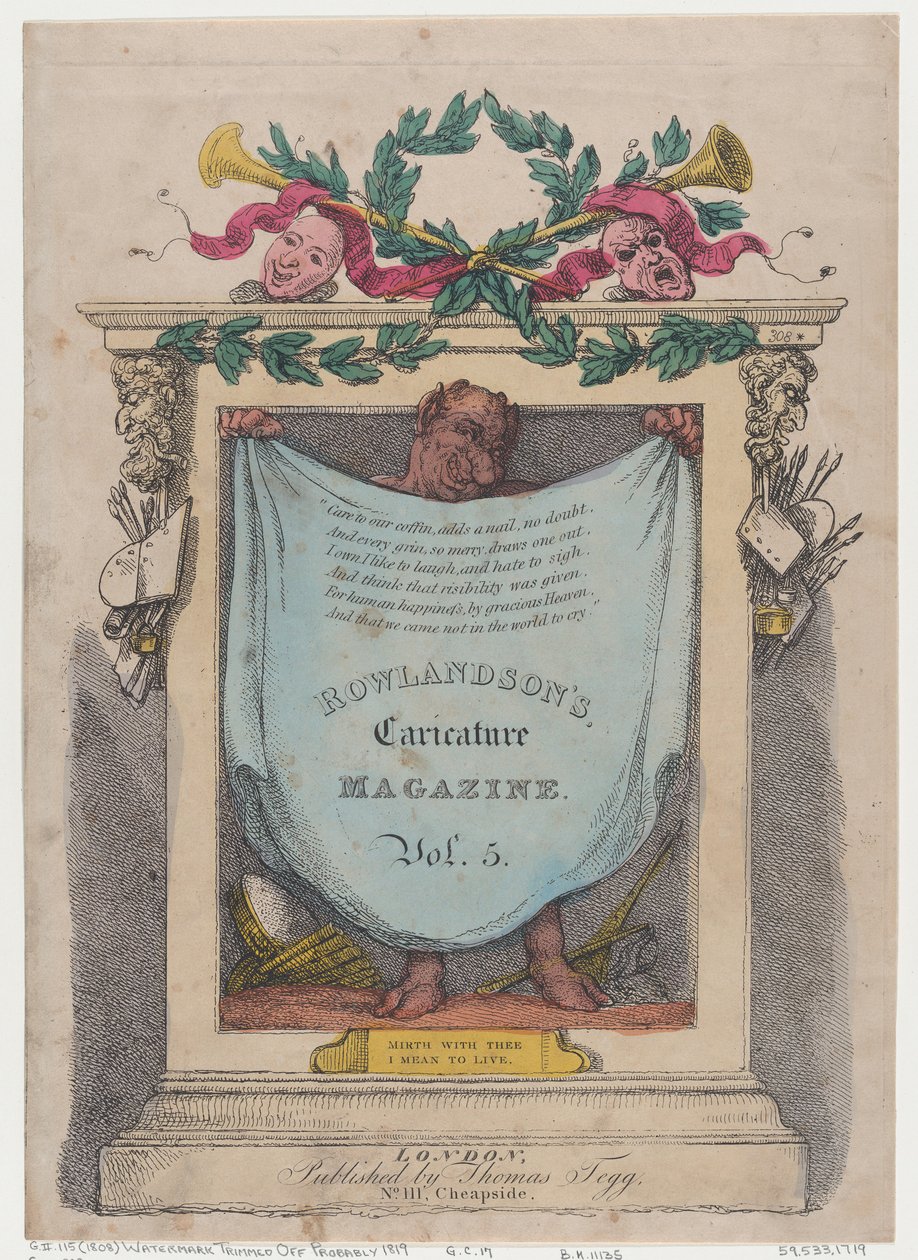 Titelside, Rowlandsons Caricature Magazine, Vol. 5, 1808., 1808. af Thomas Rowlandson