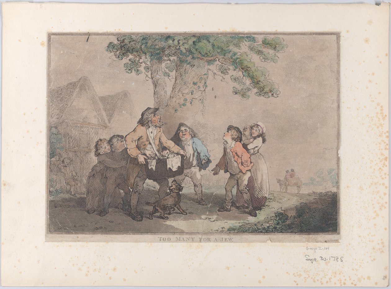 For mange til en jøde 20. september 1785., 20. september 1785. af Thomas Rowlandson